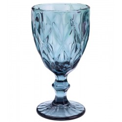 Jogo 6 Taças 320ml Diamond Azul  Vidro